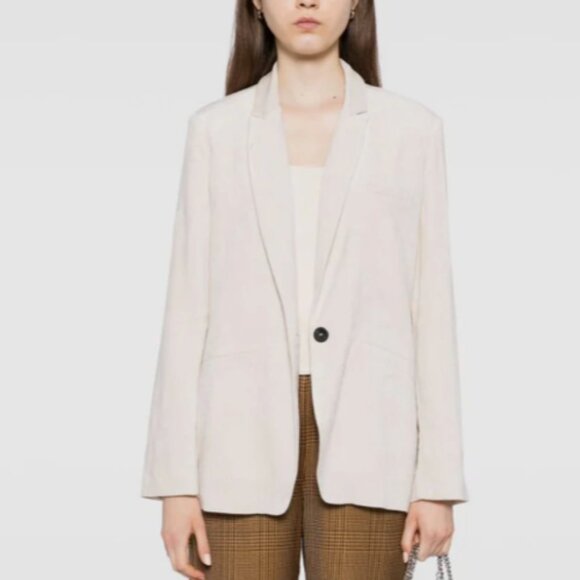 Forte_Forte Jackets & Blazers - Forte Forte Ivory Pinwale Corduroy Blazer Size Medium Single Breasted Velvet Jac